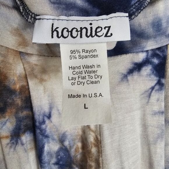 Kooniez Limited Edition Harem Pants Sz L Kaleidoscope Navy Yoga Lounge Pull On - Picture 4 of 10